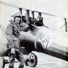 Rickenbacker with his Nieuport 28, an aircraft known for being lightweight and highly maneuverable. Notice the famous Hat in the Ring insignia of the 94th Fighter Squadron, one of the oldest units in the USAF.