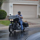 Another shot of Ed Rosenberg on his motorcycle.