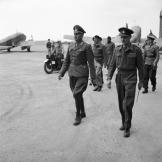 General J von Arnim, Commander of the German Forces in North Africa after Rommel's departure during the closing stages of the Tunisian Campaign, leaves North Africa for England after the surrender of the Axis forces in North Africa, May 1943.