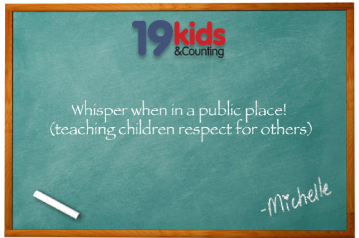 Whisper when in a public place! (Teaching children respect for others.)
