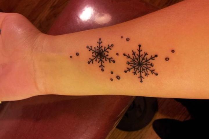 Snowflake Wrist Tattoo
