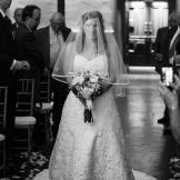 Andrea looked beautiful in her wedding dress as she walked down the aisle.