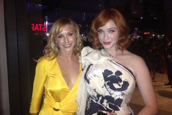 Kari with Mad Men's Christina Hendricks