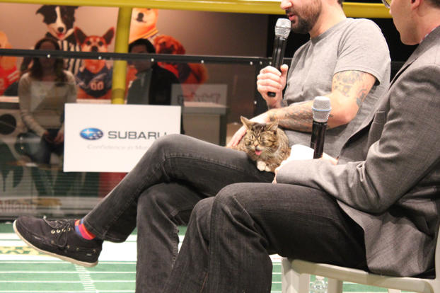 Lil Bub and her dude, Mike Bridavsky, answer questions.