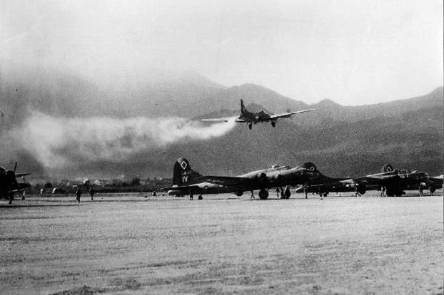 The B-17 remains one of the most iconic symbols of American military might and can-do, with its brazen daytime bombing runs over Nazi occupied Europe, its self-sufficiency in terms of defending itself, and its ability to take extreme amounts of punishment while getting the job done. The American Heroes Channel offers pictures of the resilient Flying Fortress, while recognizing the courage and sacrifices of those who flew in them.