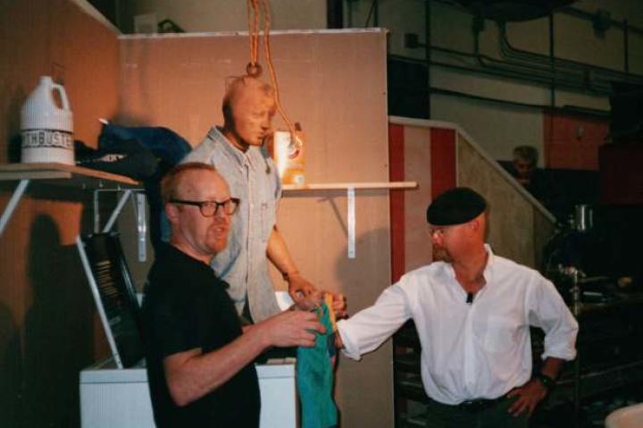 Remember? Jamie and I testing Killer Washing Machine. One of the few where NOTHING was true. -- Adam (