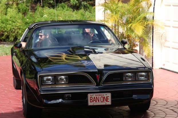 Richard and Aaron in the Bandit Car