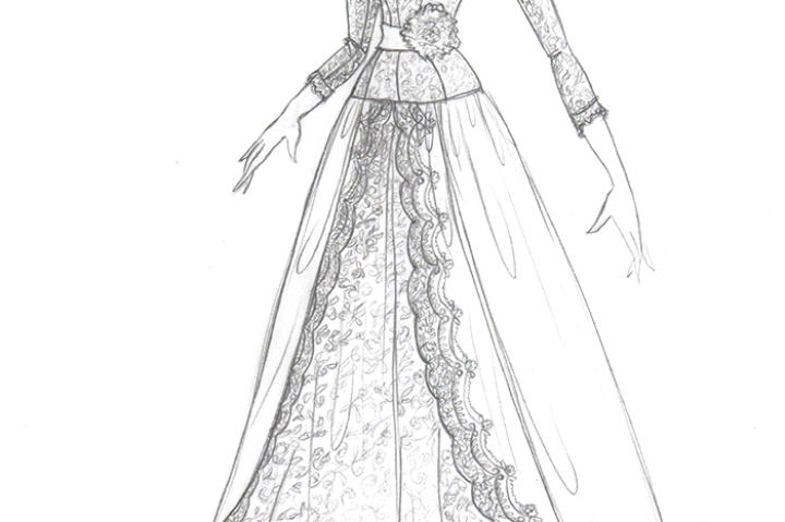In Kelly's sketch for