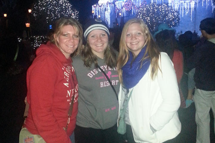 Meri, Mariah, and Aspyn at Disneyland last Christmas. Meri shared her special recipe for