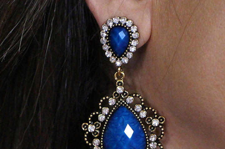 Blue Drop Earrings by