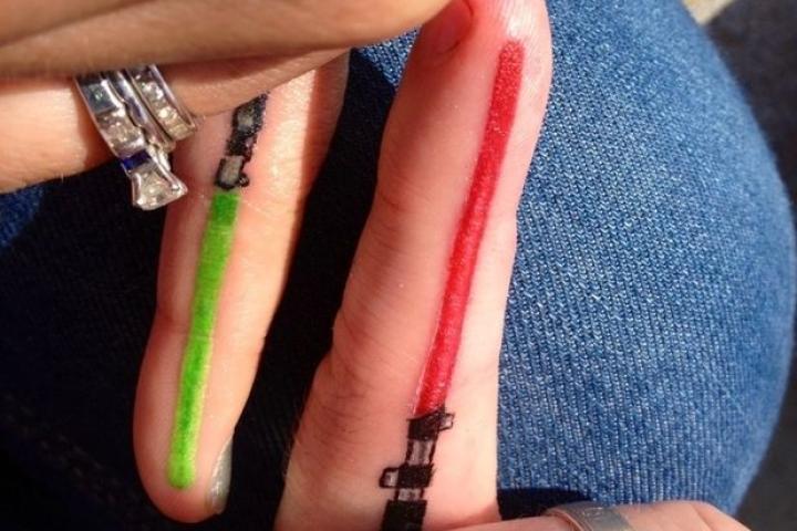 Matching-tats-Lightsaber-Tattoos