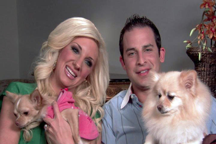 The couple is actually a happy family of four. These are their rescue dogs, Bambina and Trixie.