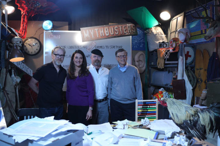 Yes! That's indeed Adam Savage and Jamie Hyneman with Bill and Melinda Gates. Read on for the what, where and how of this nerdastic collaboration.