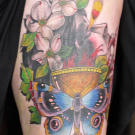 After: Debbie’s new tattoo is revealed, showing no trace of the original, which tattoo artist