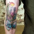 After: The finished product of Keith’s new tattoo designed and executed by