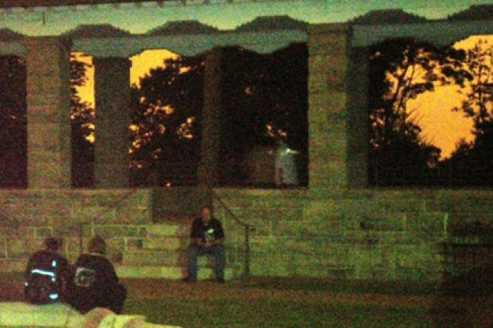 At a paranormal fundraiser in Methuen Massachusetts, the figure is wearing the white robe with arms outstretched.
- Todd S.