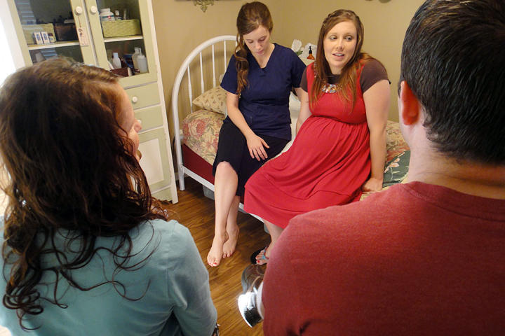 Josh and Anna Duggar welcomed their third baby, Marcus Anthony on June 2. Check out his first baby photos! Here, the family gets ready for the delivery at the birthing center.