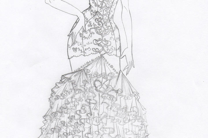 In Kelly's sketch for the