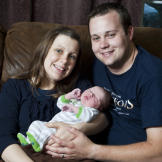 Josh and Anna Duggar welcome their new baby, a healthy 8 lbs 5 oz boy.