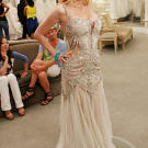 It was beads or bust for Autumn, who chose two pricey dresses for her ceremony and reception.