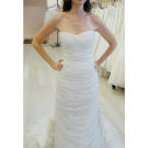 Draped silk and lace wrap the body in this sweet, fresh sheath.