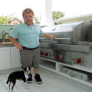 Bill and Rocky hang out on the patio.