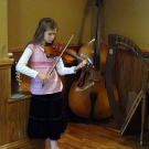 Josie Bates practices violin.