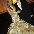 Once a gorger, now a gypsy! Kayla smiles after swapping vows.