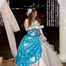 A queen of hearts makes a grand entrance at the Valentine's Day Ball.
