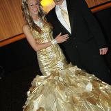 Once a gorger, now a gypsy! Kayla smiles after swapping vows.