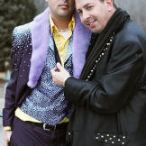 Thomas and Ivan have complementary tuxes for their wedding day.