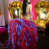 Priscilla wows at the ball with her jaw-dropping dress.