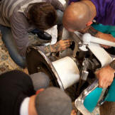 Ami James and crew hard at work.