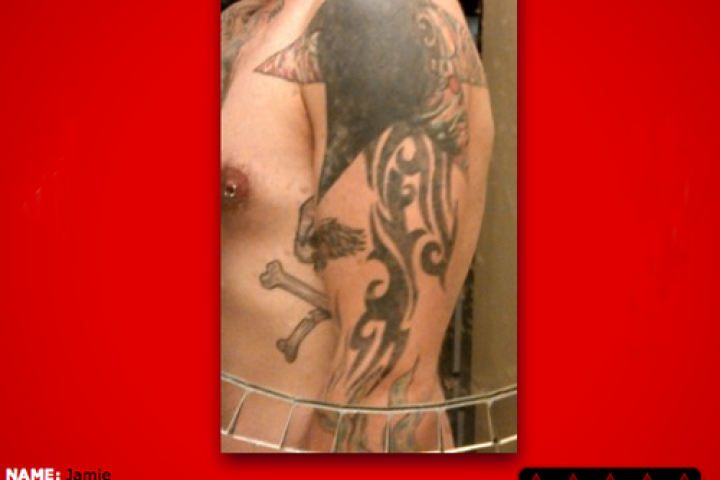 Having to get one cover up is bad enough, two even worse, but FOUR cover ups and still not having a great tattoo?! That's bad. I think the only cure for this guy will be laser tattoo removal.