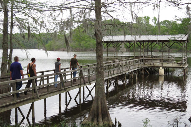 Many homes in the bayou come with a dock, a prized commodity.