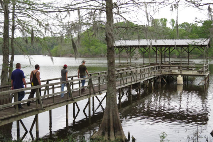 Many homes in the bayou come with a dock, a prized commodity.