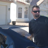 Steve Simons arrives to inspect a new property.