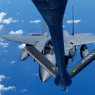 One of the 40 F-15K Eagles South Korea bought from the US refuels on its way to its new home in 2005.