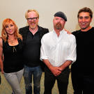 Grant, Kari, Adam, Jamie and Tory gathered backstage before their MythBusters Comic Con panel in 2011.
