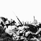 Japanese infantrymen set loose their war dogs, sometime in 1938.