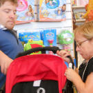 Finding a stroller is hard work because Jen is too small to fold up some of the bigger strollers.
Check out Little Couple videos