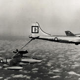 An RB-45C Tornado being refueled by a Boeing KB-29P Superfortress.