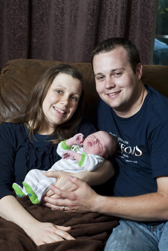 Josh and Anna Duggar welcome their new baby, a healthy 8 lbs 5 oz boy.