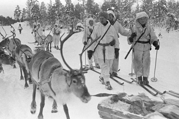 Not a scene from a Christmas story but from the Winter War between The Soviet Union and Finland, 1940.