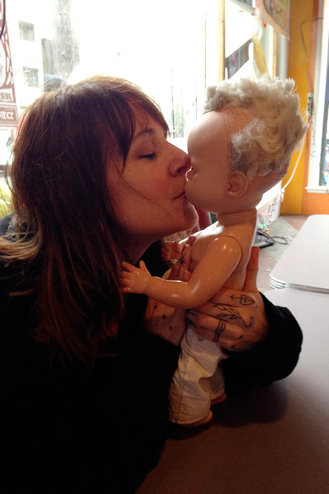 Cat, 48, has been addicted to her doll Volo for 8 years. She brings her doll everywhere and can't imagine life without him.