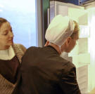 Iva's pretty unhappy when she's forced to leave her container of lard behind at the airport. She is cheered by the spacious, well-equipped kitchen she finds in LA. Her earliest impressions of Matt are that he talks too much and has too many rules. About his ten coMattments, she remarks, "I feel like my bishop came along."