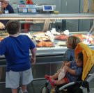 Family's first grocery trip. Will loves trying new food, so he had a grand ol' time. |