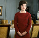 On Jan. 15, 1962, Jackie is photographed during a CBS television taping of the program "A Tour of the White House with Mrs. John F. Kennedy."