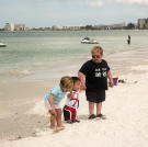 At the beach for Bill and Jen's wedding anniversary.