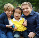 The happy family poses for some photos. Check out Little Couple videos